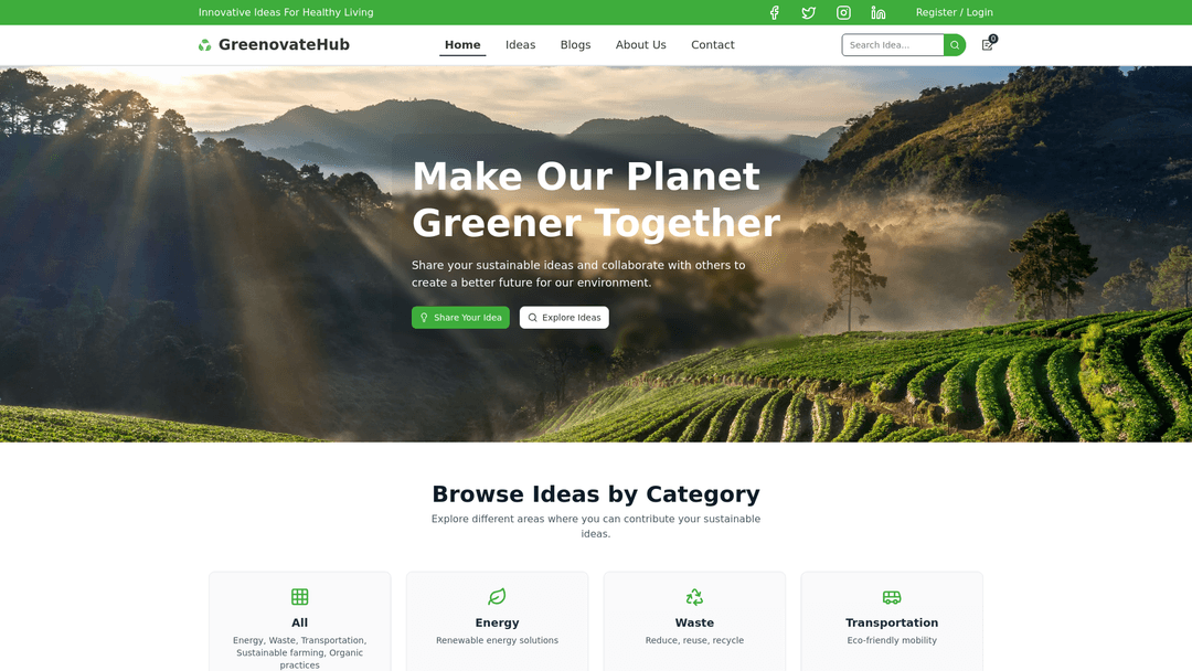 🌱 Greenovate Hub